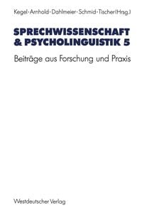 Produktbild: Sprechwissenschaft & Psycholinguistik 5