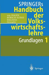 Produktbild: Springers Handbuch der Volkswirtschaftslehre 1