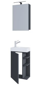 Produktbild: 2-tlg G&auml;ste WC Bad Waschtisch Lumia Spiegelschrank