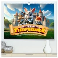 Produktbild: Ritterliche Tierfreunde: Ein Jahr voller Spannung und Humor (hochwertiger Premium Wandkalender 2026 DIN A2 quer), Kunstdruck in Hochglanz
