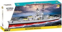 Produktbild: COBI Historical Collection 4835 - Battleship Gneisenau WWII, Schlachtschiff 2. Weltkrieg Baujahr 1941, 2.417 Klemmbausteine, 1:300