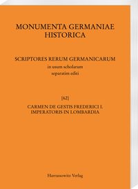 Produktbild: Carmen de gestis Frederici I. imperatoris in Lombardia