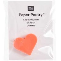Produktbild: Radiergummi Herz Neonrot