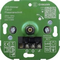 Bild vom Artikel Ehmann 3900x0700 Unterputz Dimmer Geeignet für Leuchtmittel: Energiesparlampe, LED-Lampe, Halogenlampe, Glühlampe vom Autor 