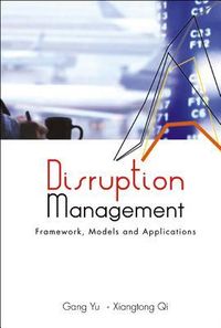 Produktbild: Disruption Management: Framework, Models, and Applications
