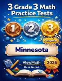 Produktbild: 3 Minnesota MCA Grade 3 Math Practice Tests