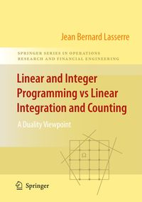 Produktbild: Linear and Integer Programming vs Linear Integration and Counting