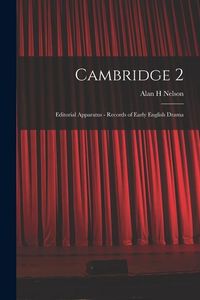 Produktbild: Cambridge 2: Editorial Apparatus - Records of Early English Drama