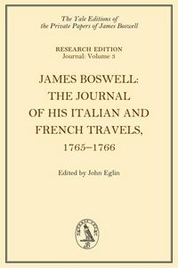 Produktbild: James Boswell, The Journal of his Italian and French Travels, 1765-1766