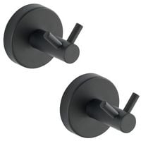 Produktbild: Wandhaken Duo Mod. Bosio Black matt, 2er Set, Edelstahl rostfrei