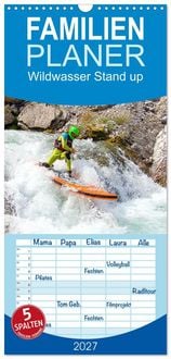 Produktbild: Familienplaner 2027 - Wildwasser Stand up mit 5 Spalten (Wandkalender, 21 x 45 cm) CALVENDO