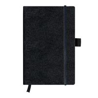Herlitz Notizbuch Classic A5 96 Blatt liniert schwarz mit Leseband und Falttasche my.book