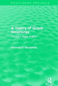 Produktbild: Mackenzie, K: A Theory of Group Structures