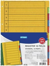 Produktbild: Stylex Register, 10-teilig, aus Karton