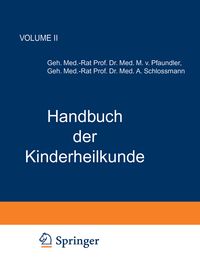 Produktbild: Handbuch der Kinderheilkunde