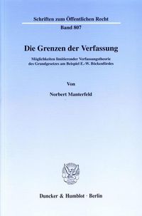 Produktbild: Die Grenzen der Verfassung.