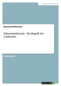 Produktbild: Erkenntnistheorie - Ein Begriff des Umbruchs