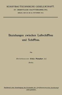 Produktbild: Beziehungen zwischen Luftschiffbau und Schiffbau