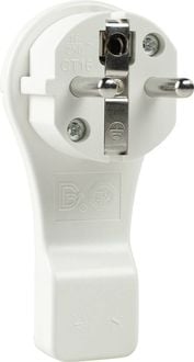 Produktbild: AS Schwabe 45030 Schutzkontakt-Flachstecker Kunststoff mit Aussteckhilfe 230V Wei&szlig; IP20