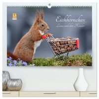 Produktbild: Eichh&ouml;rnchen Luna und ihre Kinder (hochwertiger Premium Wandkalender 2026 DIN A2 quer), Kunstdruck in Hochglanz