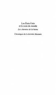 Produktbild: Etats-unis et le reste du monde