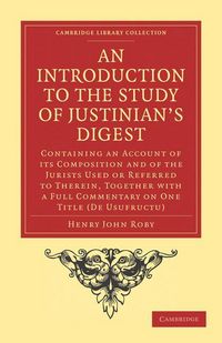 Produktbild: An Introduction to the Study of Justinian's Digest