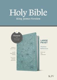 Produktbild: KJV Large Print Thinline Reference Bible, Filament Enabled (Leatherlike, Floral Leaf Teal, Red Letter)