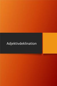 Produktbild: Adjektivdeklination (Alle Kasus) - ( Almanca Sifat &Ccedil;ekimleri Nominativ Akkusativ Dativ Genitiv )
