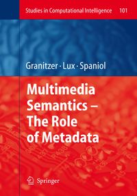Produktbild: Multimedia Semantics - The Role of Metadata