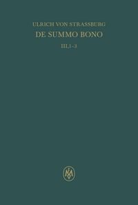 Produktbild: De summo bono. Liber III, Tractatus 1-3
