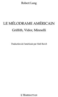 Produktbild: Le Melodrame americain