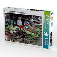 Produktbild: CALVENDO Puzzle Obst und Gem&uuml;semarkt mit bunter Auswahl | 1000 Teile Lege-Gr&ouml;&szlig;e 64x48cm Foto-Puzzle f&uuml;r gl&uuml;ckliche Stunden