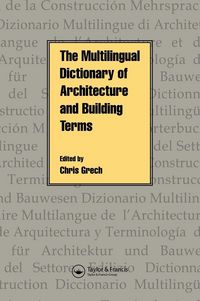 Produktbild: Multilingual Dictionary of Architecture and Building Terms