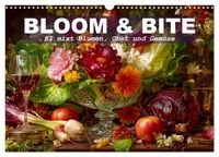 Produktbild: Bloom und Bite. KI mixt Blumen, Obst und Gem&uuml;se (Wandkalender 2026 DIN A3 quer), CALVENDO Monatskalender