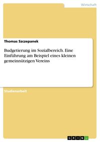 Produktbild: Budgetierung im Sozialbereich. Eine Einf&uuml;hrung am Beispiel eines kleinen gemeinn&uuml;tzigen Vereins