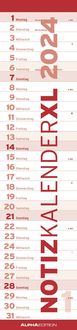 Bild vom Artikel Notizkalender XL Rot 2024 - Streifenkalender 15x64 cm - Wandplaner - Küchenkalender - schmales Design - eine Spalte - Langplaner vom Autor 