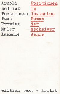 Produktbild: Positionen im deutschen Roman der sechziger Jahre