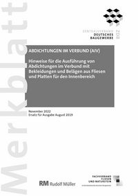Produktbild: Merkblatt Abdichtungen im Verbund (PDF) 2022-11