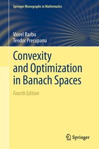 Produktbild: Convexity and Optimization in Banach Spaces