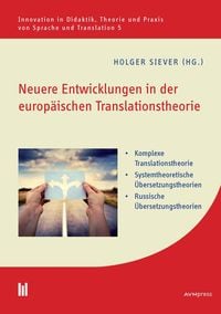 Produktbild: Neuere Entwicklungen in der europ&auml;ischen Translationstheorie