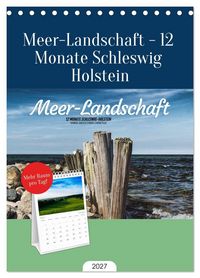 Produktbild: Tischplaner 2027 - Meer-Landschaft - 12 Monate Schleswig Holstein (A5 Tischkalender zum Aufstellen) CALVENDO