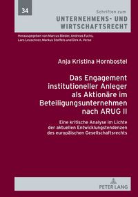 Produktbild: Das Engagement institutioneller Anleger als Aktionaere im Beteiligungsunternehmen nach ARUG II