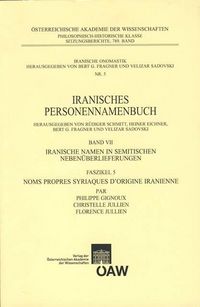 Produktbild: Iranisches Personennamenbuch / Iranisches Personenamenbuch Iranische Namen in semitischer Neben&uuml;berlieferung
