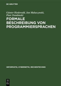 Produktbild: Formale Beschreibung von Programmiersprachen
