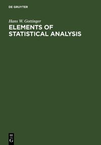 Produktbild: Elements of Statistical Analysis
