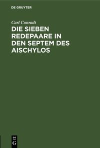 Produktbild: Die sieben Redepaare in den Septem des Aischylos