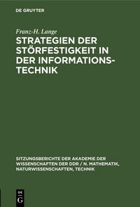 Produktbild: Strategien der St&ouml;rfestigkeit in der Informationstechnik