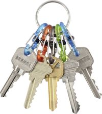 NITE Ize Schlüsselring mit Karabiner KRGP-11-R3 Locker S-Biner Silber, Türkis, Orange, Grün, Schwarz  1 St.