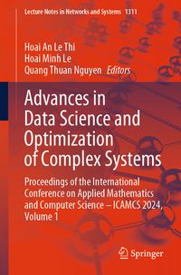 Produktbild: Advances in Data Science and Optimization of Complex Systems