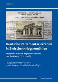 Produktbild: Deutsche Parlamentarierreden in Zwischenkriegsrum&auml;nien